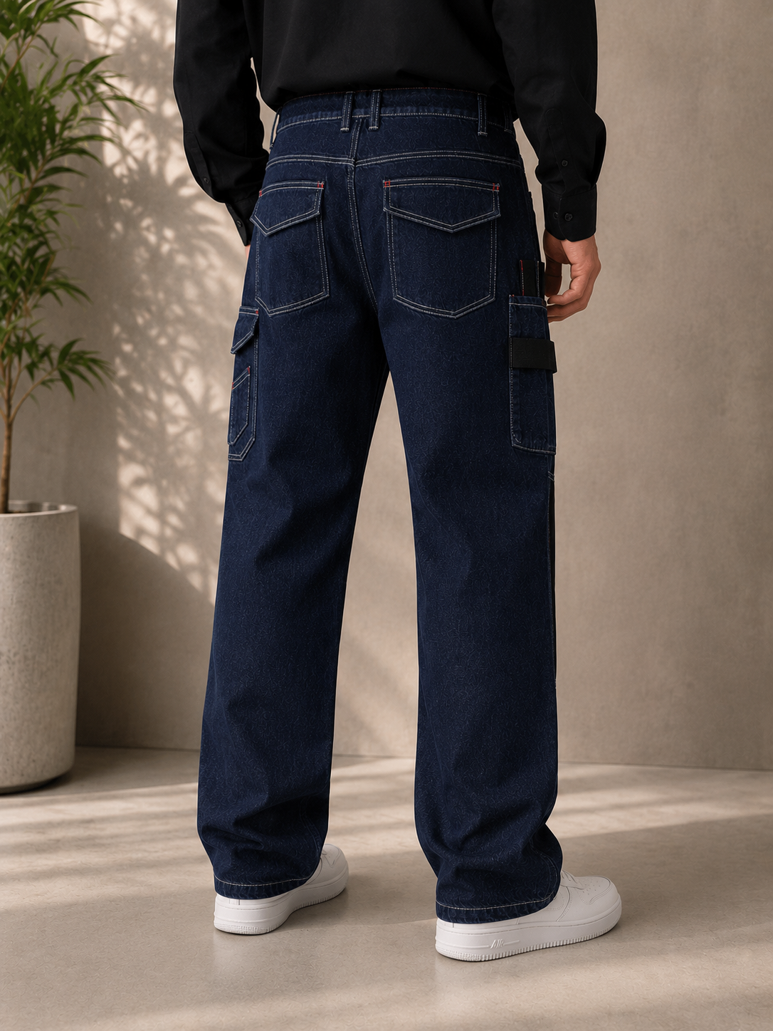 🖤 Midnight Utility Cargo Jeans