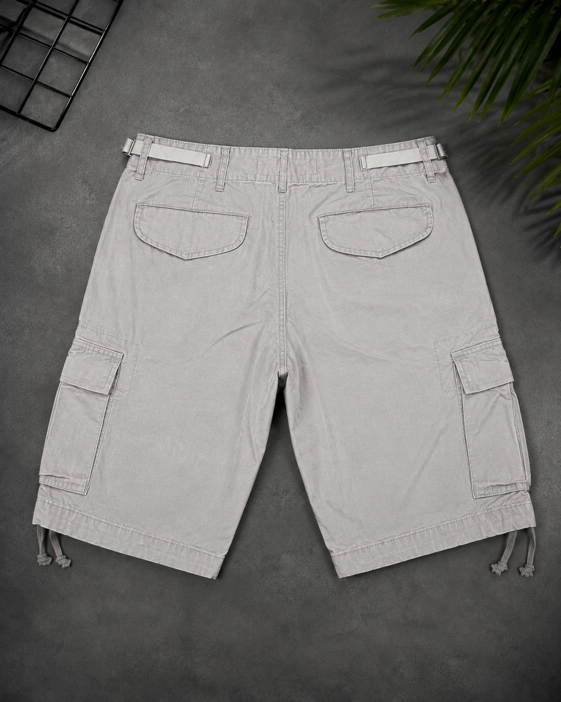 Grey Utility Cargo Shorts — By Regaloz