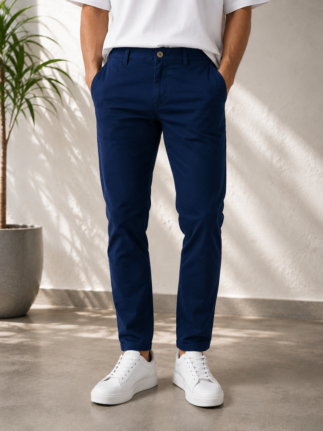 🔵 Classic Twill Pants — Navy Blue — By Regaloz