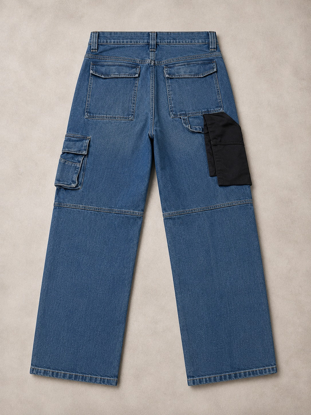 👖 Regaloz Utility Cargo Denim Jeans