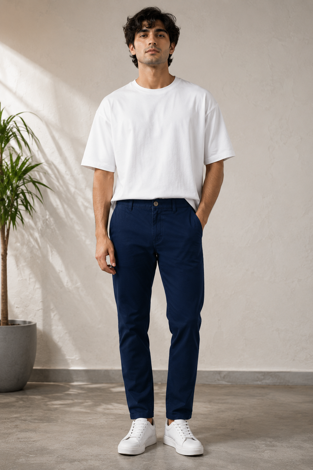 🔵 Classic Twill Pants — Navy Blue — By Regaloz