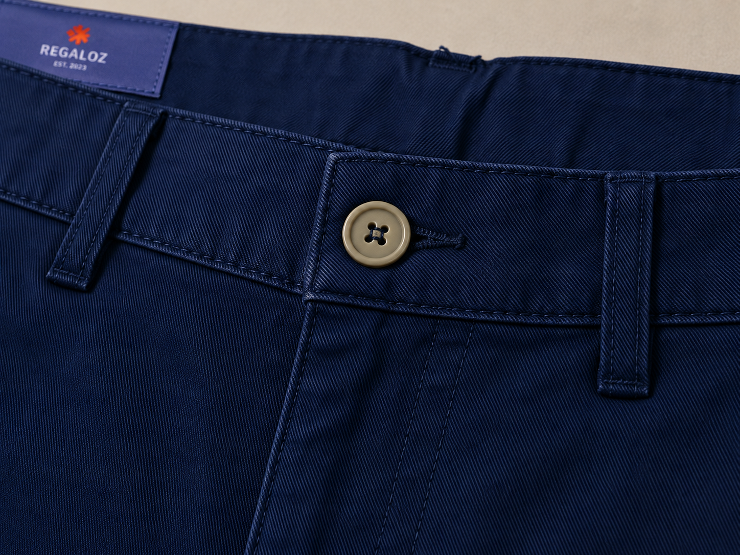 🔵 Classic Twill Pants — Navy Blue — By Regaloz