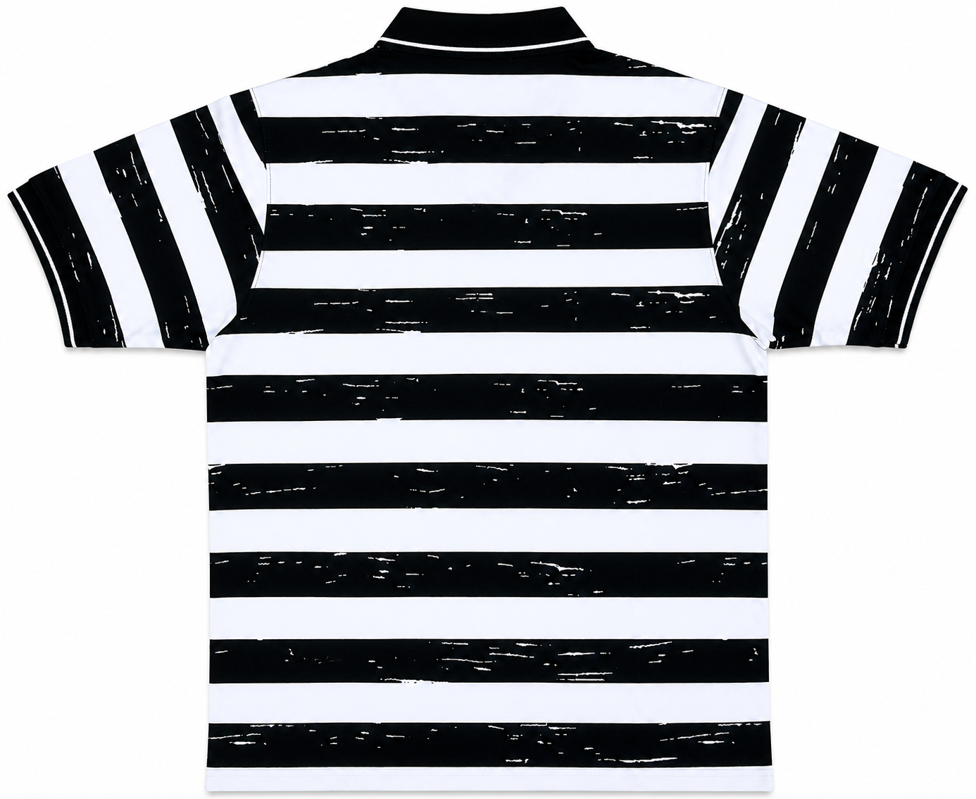 👕⚫⚪ Regaloz Polo Street Classic BLACK &amp; WHITE Striped Shirt