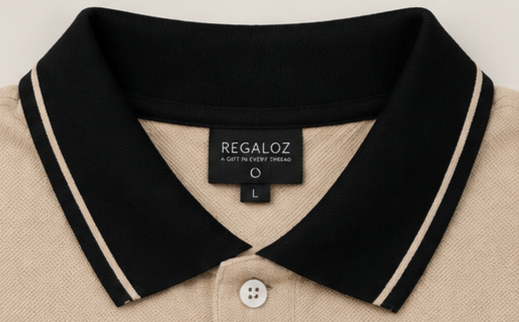 Regaloz Streetline Polo BEIGE Fit Classic Shirt