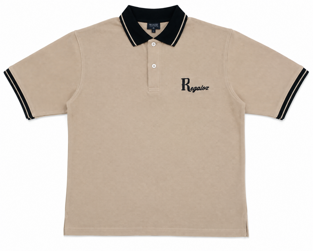 Regaloz Streetline Polo BEIGE Fit Classic Shirt