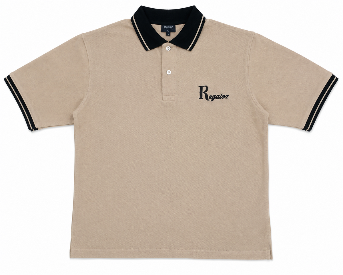 Regaloz Streetline Polo BEIGE Fit Classic Shirt