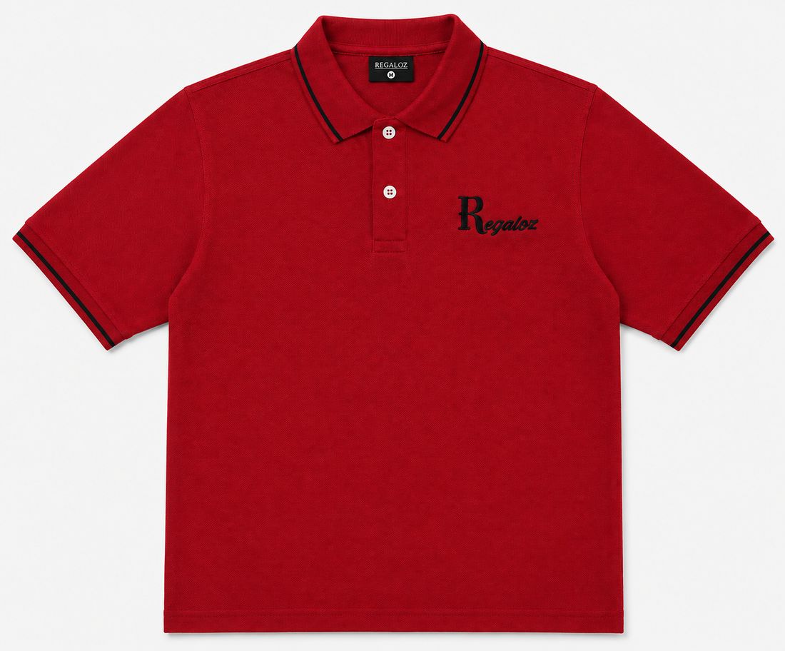 Regaloz Streetline Polo RED Fit Classic Shirt