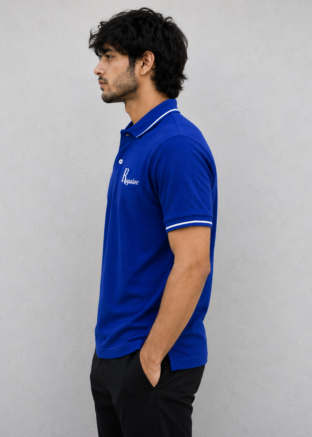 Regaloz Streetline Polo BLUE Fit  Classic Shirt
