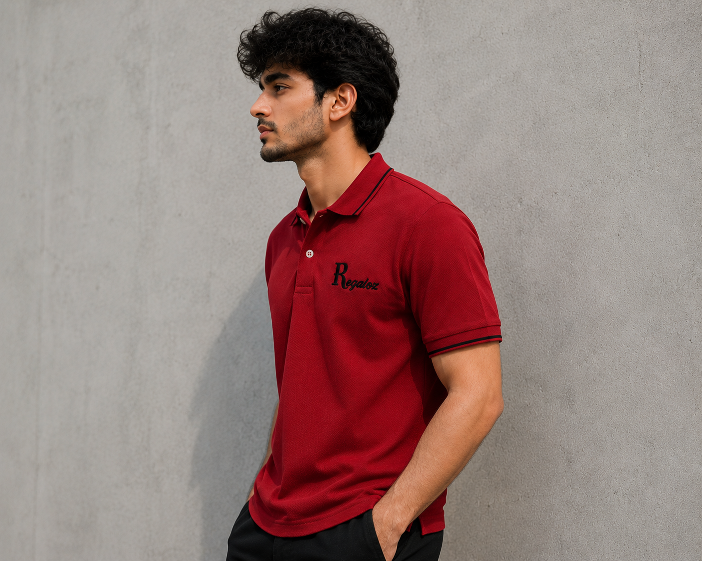Regaloz Streetline Polo RED Fit Classic Shirt