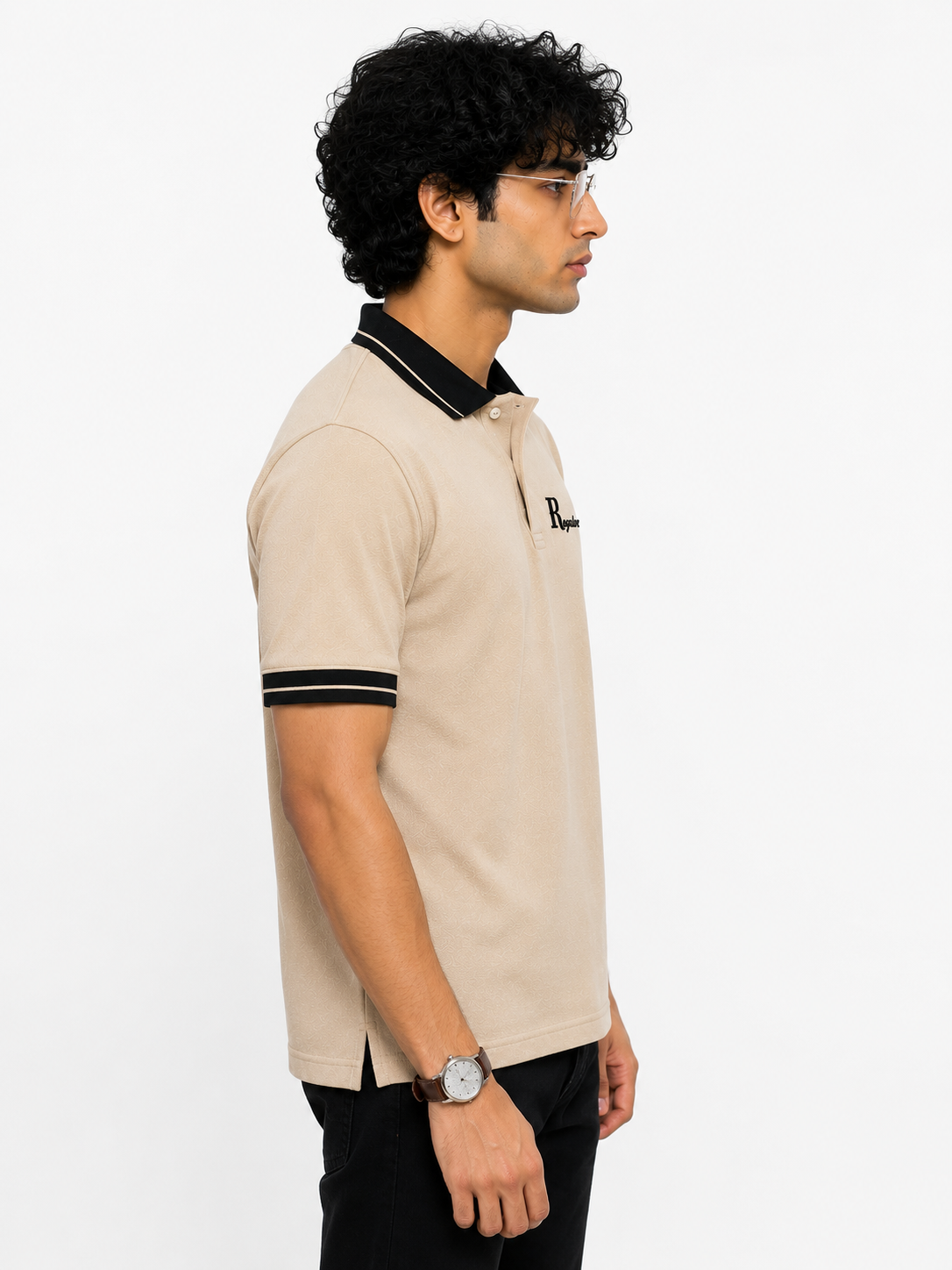 Regaloz Streetline Polo BEIGE Fit Classic Shirt
