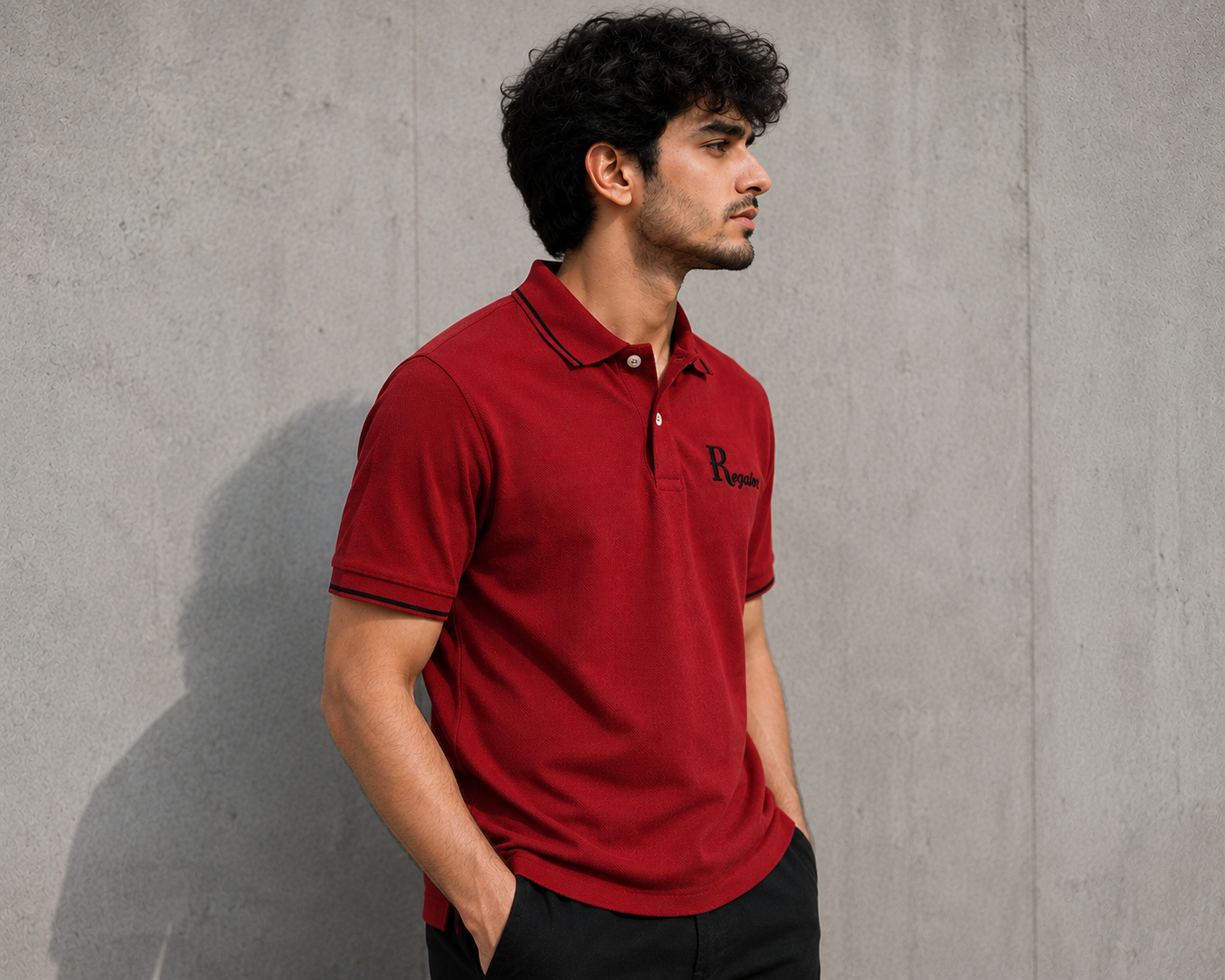 Regaloz Streetline Polo RED Fit Classic Shirt