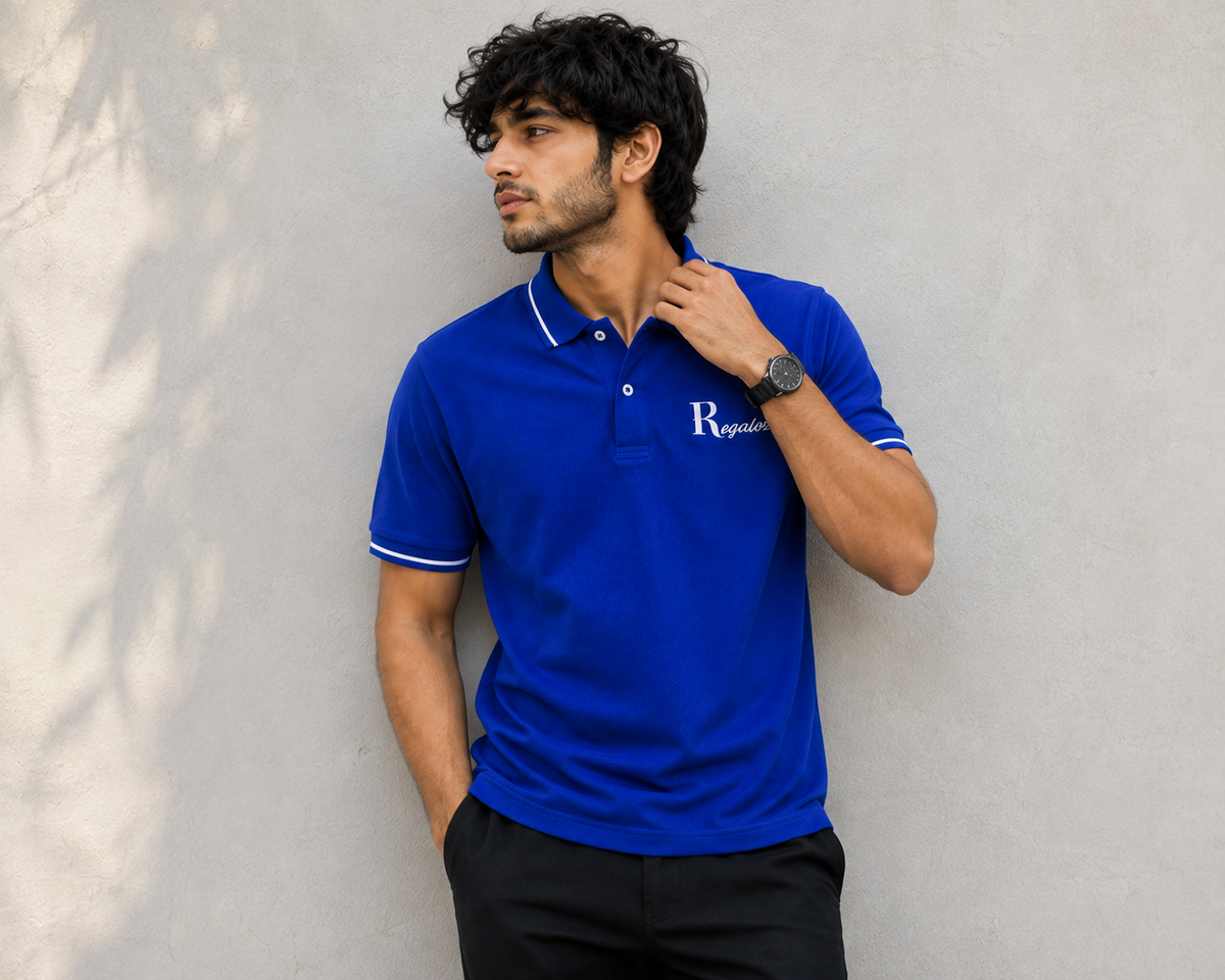 Regaloz Streetline Polo BLUE Fit  Classic Shirt