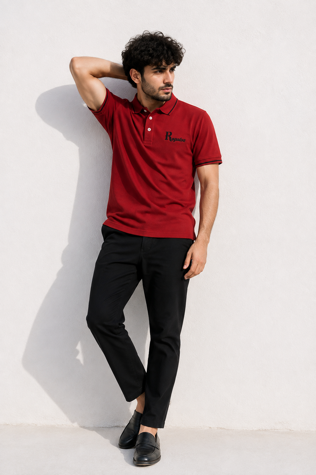 Regaloz Streetline Polo RED Fit Classic Shirt