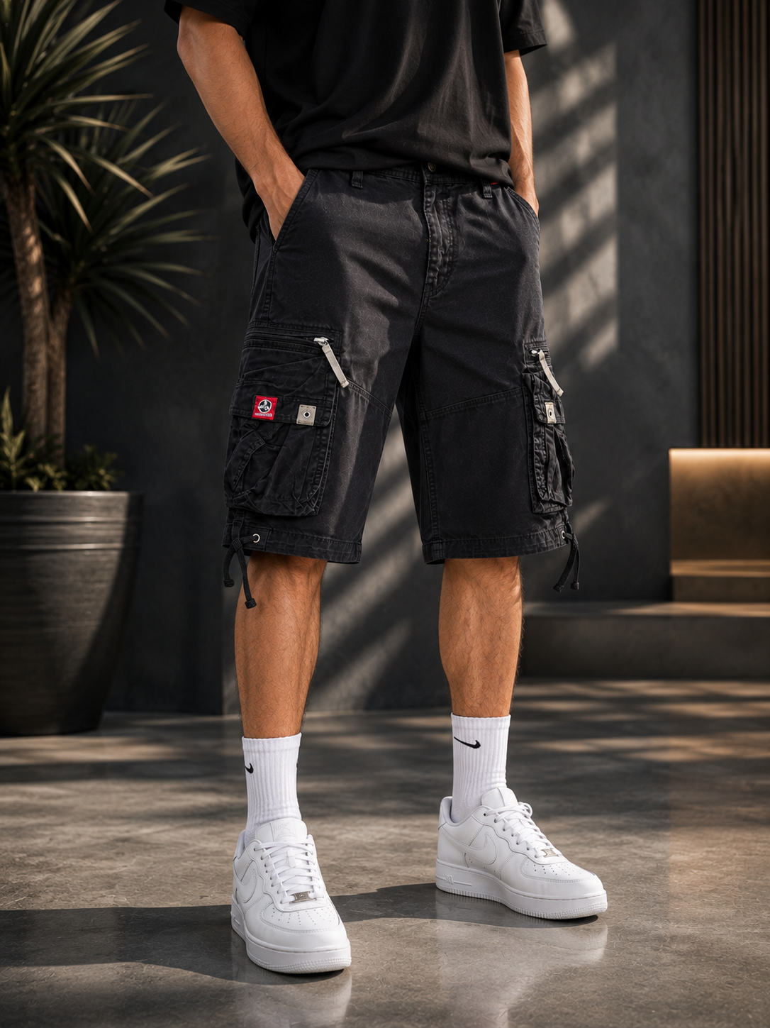 🖤 Regaloz Urban Utility Cargo Shorts