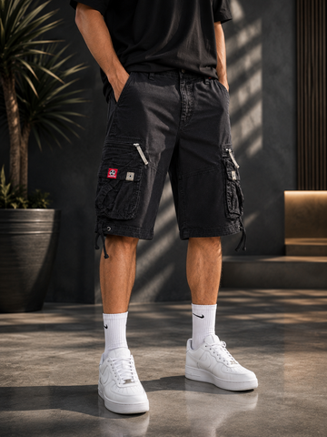🖤 Regaloz Urban Utility Cargo Shorts