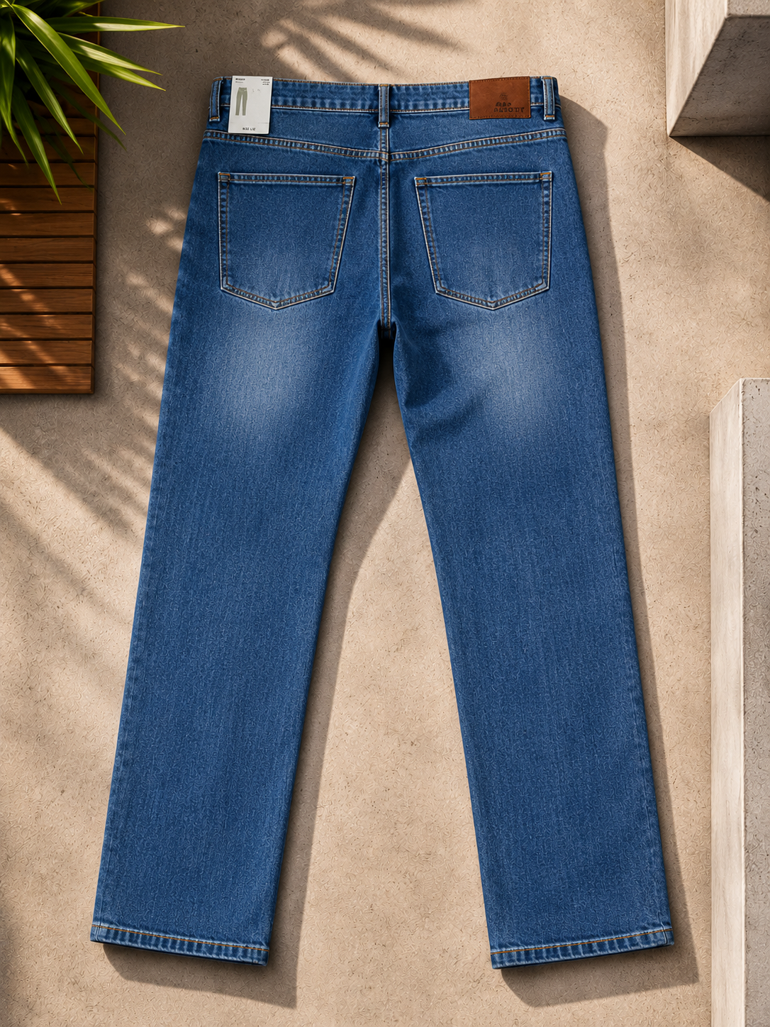Regaloz Classic Blue Straight-Fit Jeans