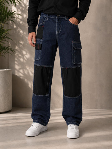 🖤 Midnight Utility Cargo Jeans