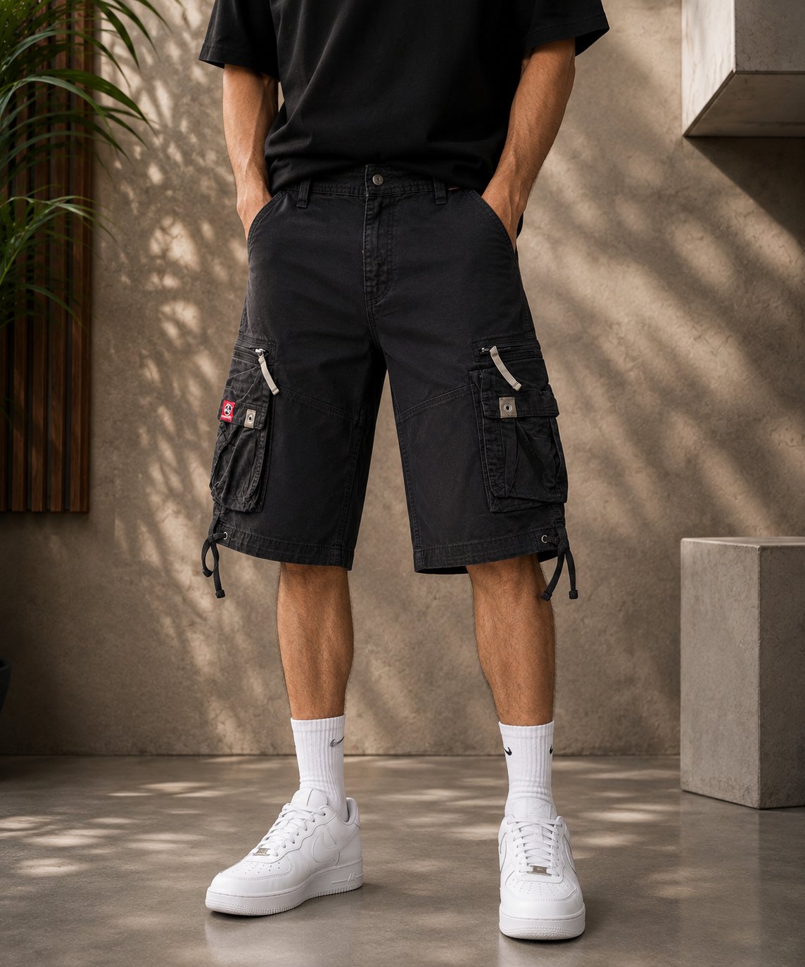🖤 Regaloz Urban Utility Cargo Shorts