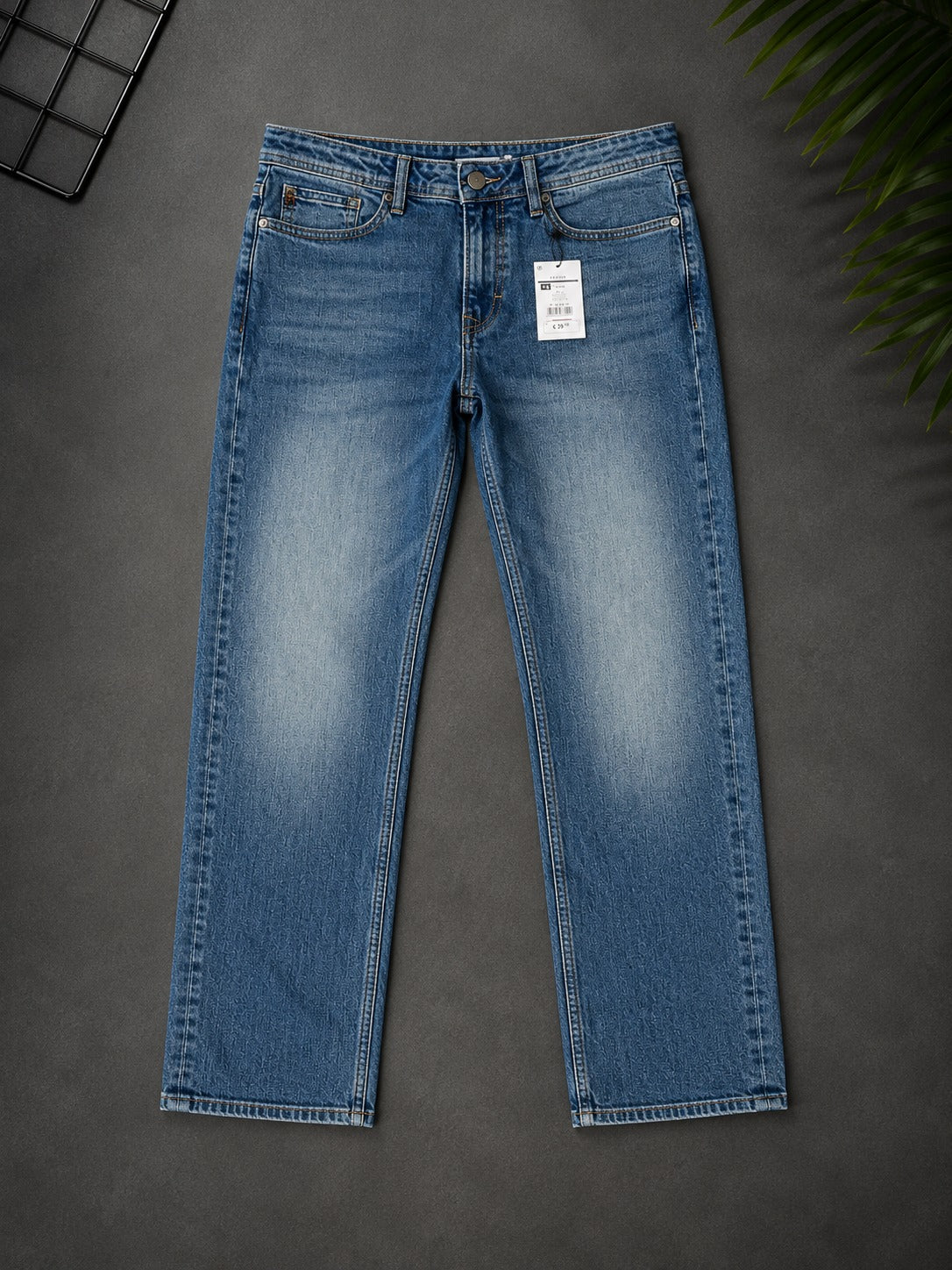 👖 Vintage Blue Straight-Fit Jeans — By Regaloz